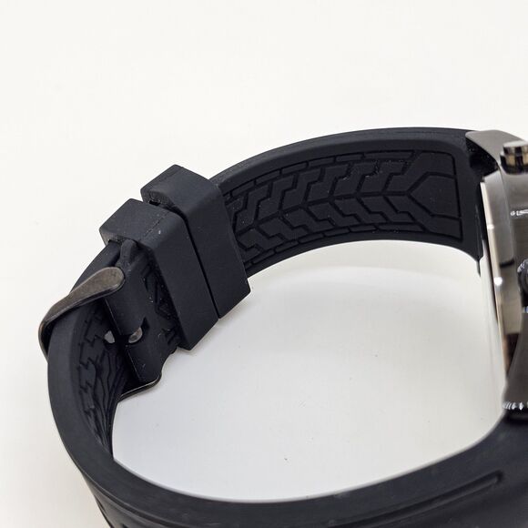 Kenneth Cole Reaction Men's Ana-Digi Watch Black Dial Plastic Strap New Battery - Picture 12 of 14